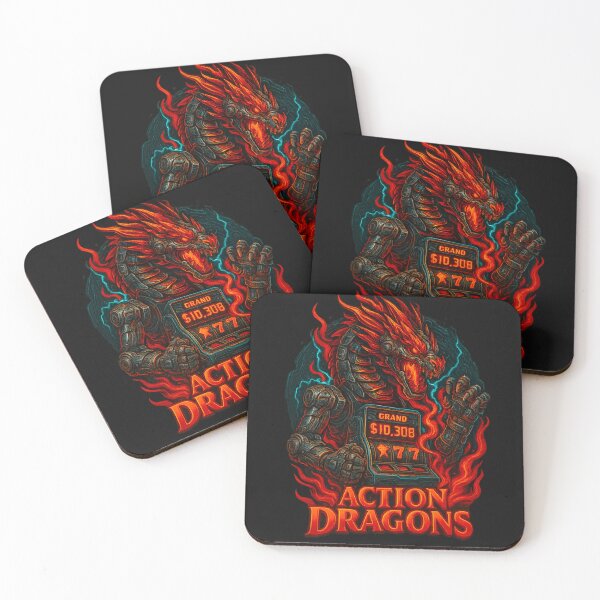 Item preview, Action Dragons Flaming Fortune T-Shirt designed and sold by Thaivi Design.