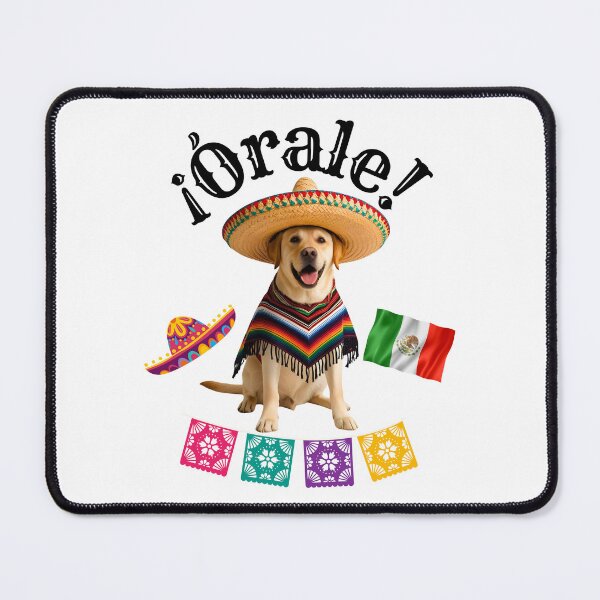 Item preview, ¡Órale Labrador Retriever! Fiesta Dog in Sombrero, Poncho, and Mexican Flag designed and sold by Fredster1966.