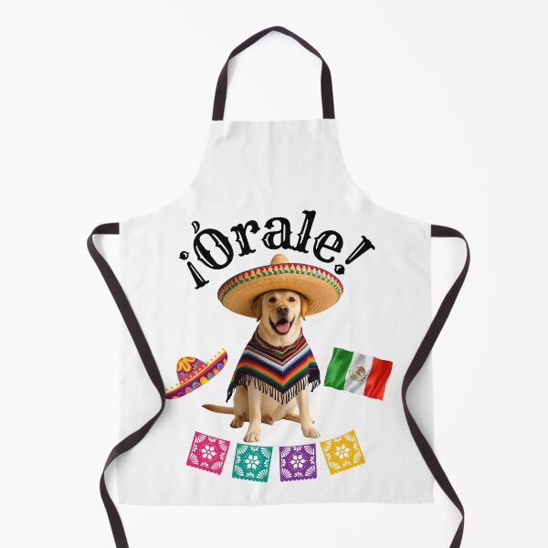 Item preview, ¡Órale Labrador Retriever! Fiesta Dog in Sombrero, Poncho, and Mexican Flag designed and sold by Fredster1966.