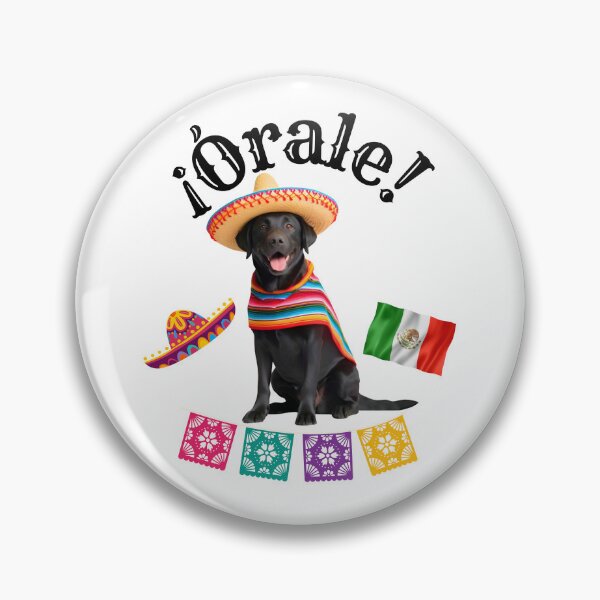 Item preview, ¡Órale Black Labrador Retriever! Fiesta Dog in Sombrero, Poncho, and Mexican Flag designed and sold by Fredster1966.