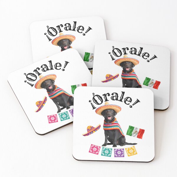 Item preview, ¡Órale Black Labrador Retriever! Fiesta Dog in Sombrero, Poncho, and Mexican Flag designed and sold by Fredster1966.
