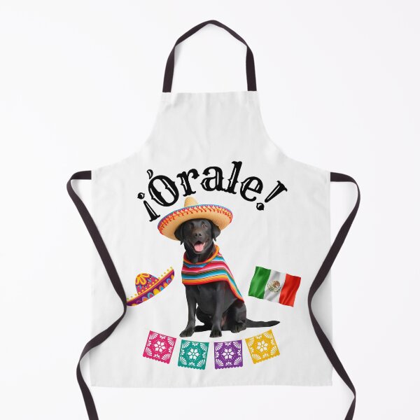Item preview, ¡Órale Black Labrador Retriever! Fiesta Dog in Sombrero, Poncho, and Mexican Flag designed and sold by Fredster1966.