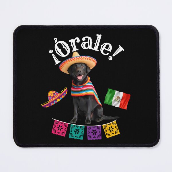 Item preview, ¡Órale Black Labrador Retriever! Fiesta Dog in Sombrero, Poncho, and Mexican Flag designed and sold by Fredster1966.