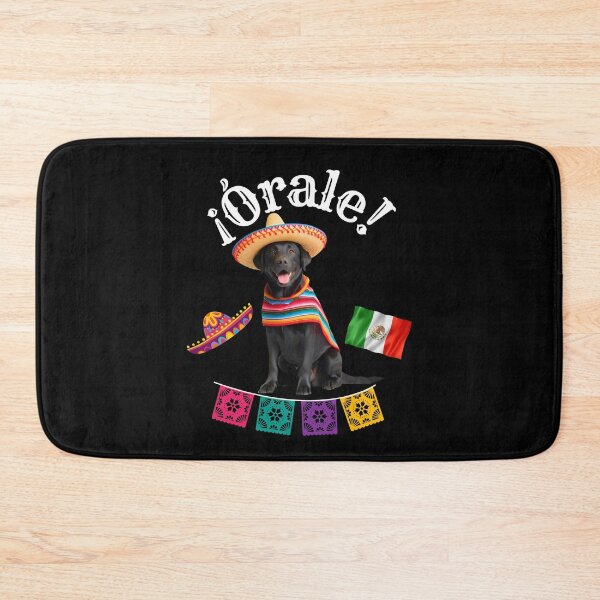 Item preview, ¡Órale Black Labrador Retriever! Fiesta Dog in Sombrero, Poncho, and Mexican Flag designed and sold by Fredster1966.