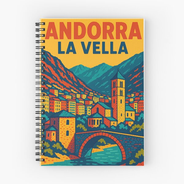Item preview, Andorra La Vella Retro Pop Art Poster | Vibrant Mountain City Print | Digital Travel Artwork | Colorful Pyrenees Wall Art | Vintage-Inspired Cityscape designed and sold by PaintedPixels01.