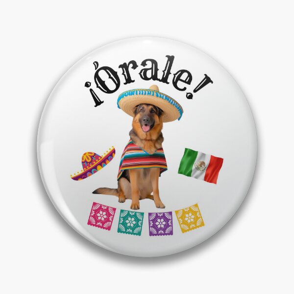 Item preview, ¡Órale German Shepherd! Fiesta Dog in Sombrero, Poncho & Mexican Party Style designed and sold by Fredster1966.