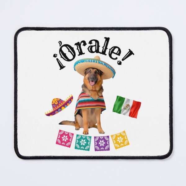 Item preview, ¡Órale German Shepherd! Fiesta Dog in Sombrero, Poncho & Mexican Party Style designed and sold by Fredster1966.