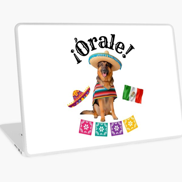 Item preview, ¡Órale German Shepherd! Fiesta Dog in Sombrero, Poncho & Mexican Party Style designed and sold by Fredster1966.