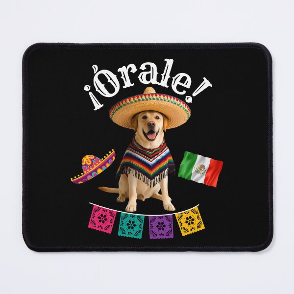 Item preview, ¡Órale Labrador Retriever! Fiesta Dog in Sombrero, Poncho, and Mexican Flag designed and sold by Fredster1966.