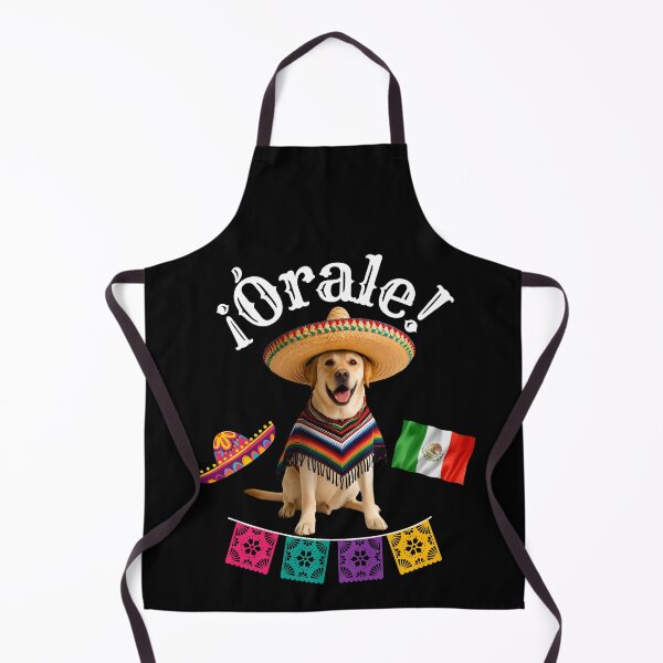 Item preview, ¡Órale Labrador Retriever! Fiesta Dog in Sombrero, Poncho, and Mexican Flag designed and sold by Fredster1966.