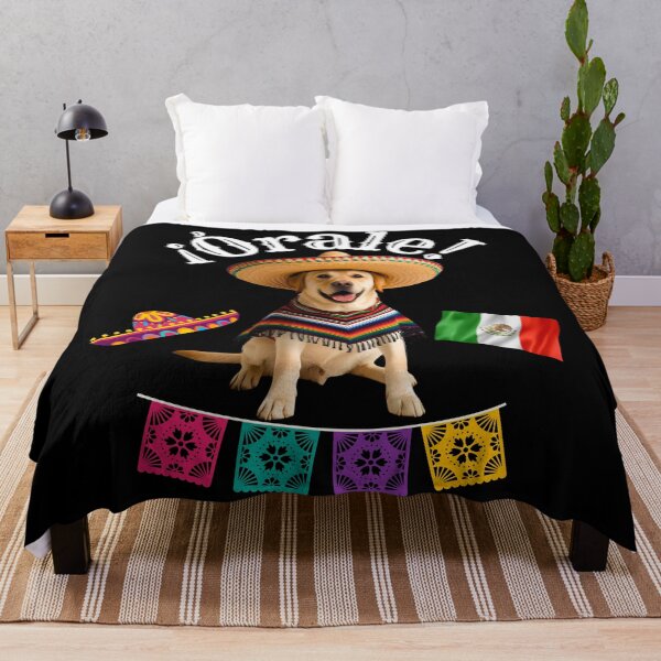 Item preview, ¡Órale Labrador Retriever! Fiesta Dog in Sombrero, Poncho, and Mexican Flag designed and sold by Fredster1966.