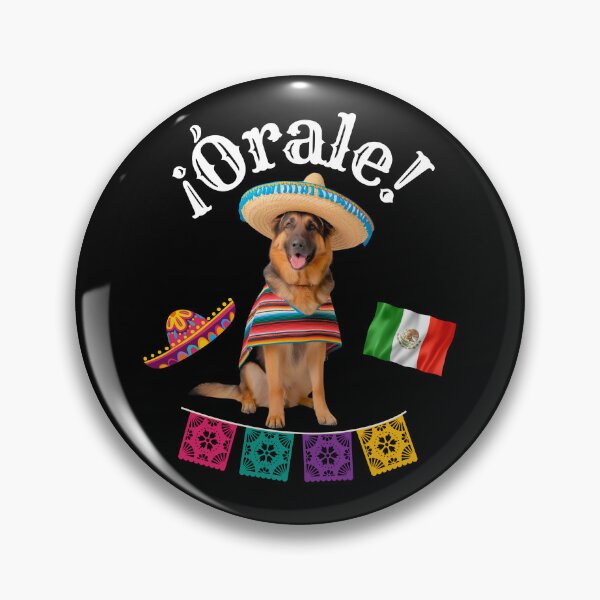 Item preview, ¡Órale German Shepherd! Fiesta Dog in Sombrero, Poncho & Mexican Party Style designed and sold by Fredster1966.