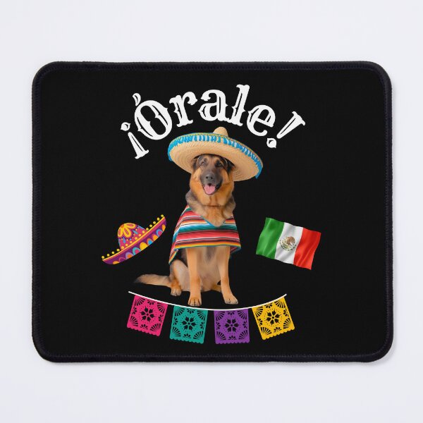 Item preview, ¡Órale German Shepherd! Fiesta Dog in Sombrero, Poncho & Mexican Party Style designed and sold by Fredster1966.
