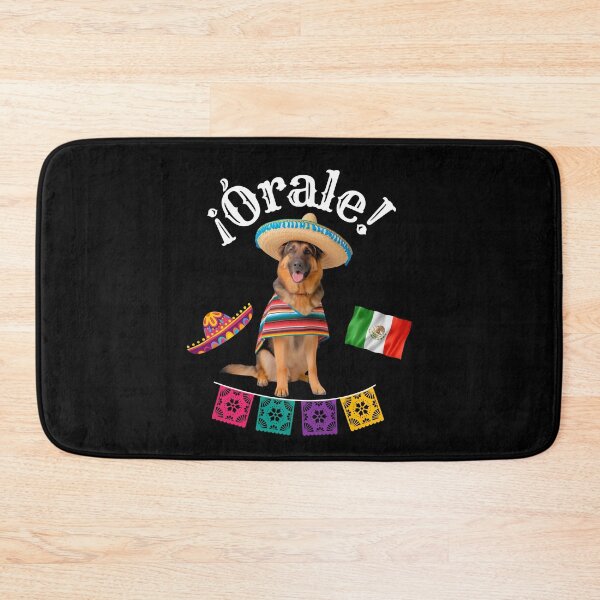 Item preview, ¡Órale German Shepherd! Fiesta Dog in Sombrero, Poncho & Mexican Party Style designed and sold by Fredster1966.