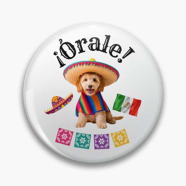 Item preview, ¡Órale Miniature Goldendoodle! Fiesta Dog in Sombrero, Poncho & Mexican Party Style designed and sold by Fredster1966.