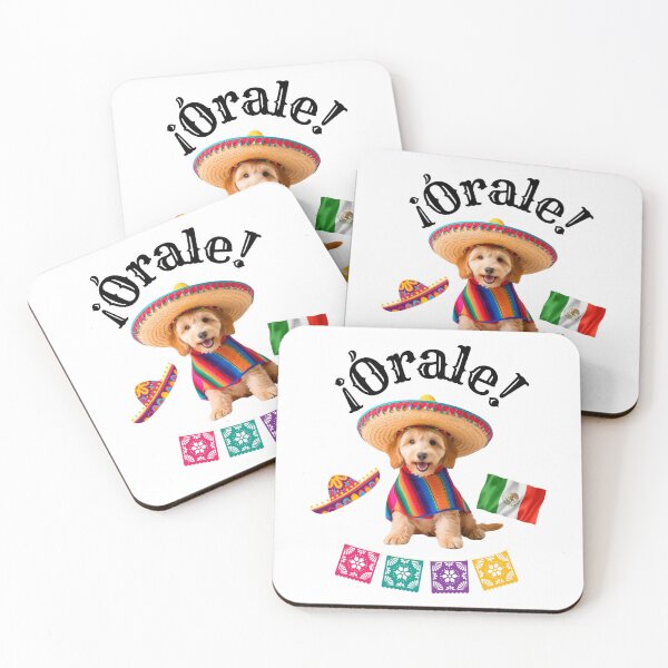 Item preview, ¡Órale Miniature Goldendoodle! Fiesta Dog in Sombrero, Poncho & Mexican Party Style designed and sold by Fredster1966.