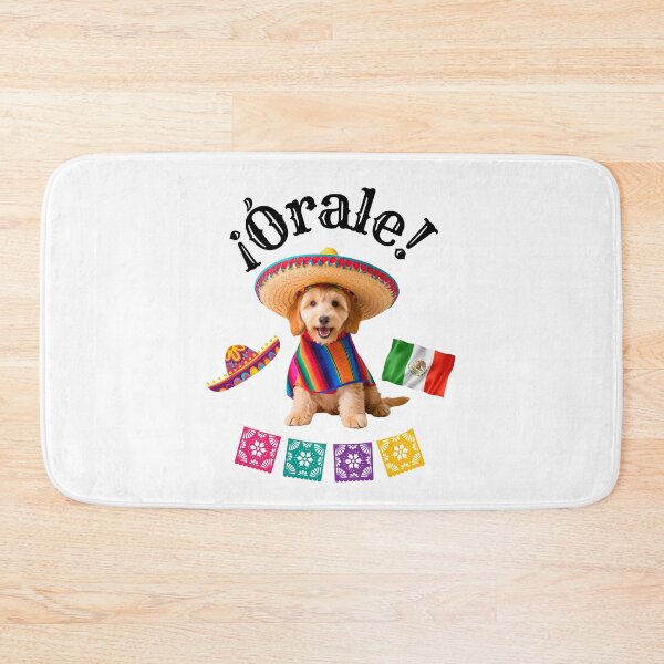 Item preview, ¡Órale Miniature Goldendoodle! Fiesta Dog in Sombrero, Poncho & Mexican Party Style designed and sold by Fredster1966.