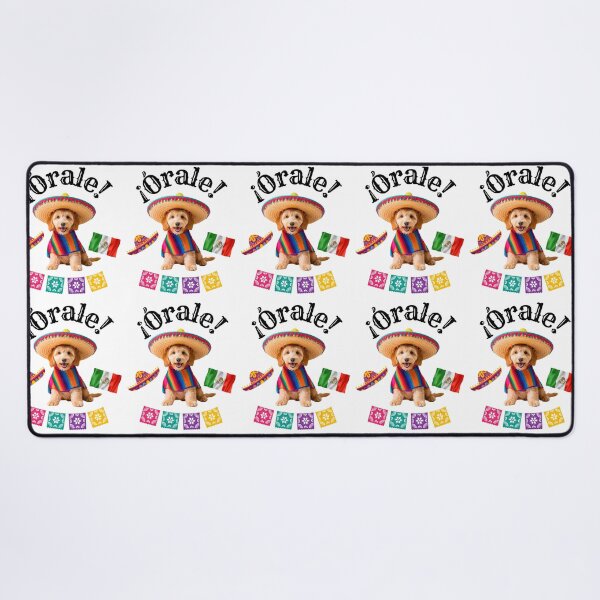 Item preview, ¡Órale Miniature Goldendoodle! Fiesta Dog in Sombrero, Poncho & Mexican Party Style designed and sold by Fredster1966.