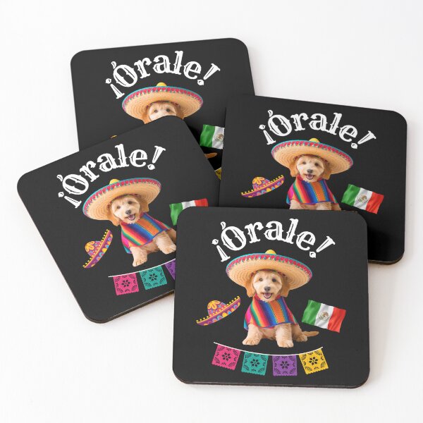 Item preview, ¡Órale Miniature Goldendoodle! Fiesta Dog in Sombrero, Poncho & Mexican Party Style designed and sold by Fredster1966.