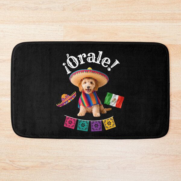 Item preview, ¡Órale Miniature Goldendoodle! Fiesta Dog in Sombrero, Poncho & Mexican Party Style designed and sold by Fredster1966.