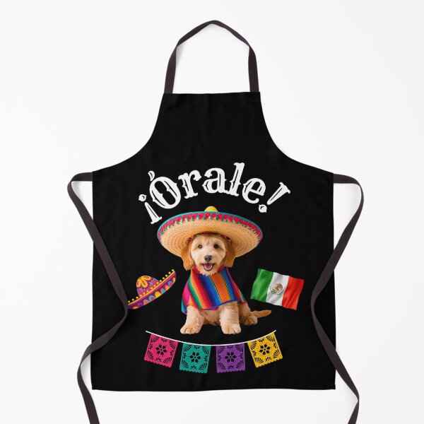Item preview, ¡Órale Miniature Goldendoodle! Fiesta Dog in Sombrero, Poncho & Mexican Party Style designed and sold by Fredster1966.