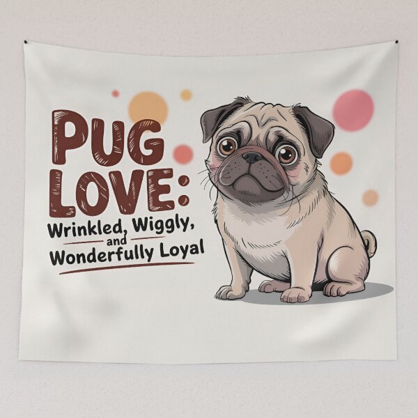 Item preview, Pug Love: Wrinkled, Wiggly, and Wonderfully Loyal  designed and sold by PawsToClaws.