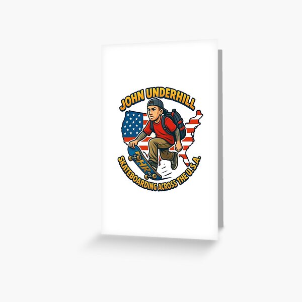 Artikel-Vorschau von John Underhill auf Skateboard durch die USA, designt und verkauft von skateusa1.