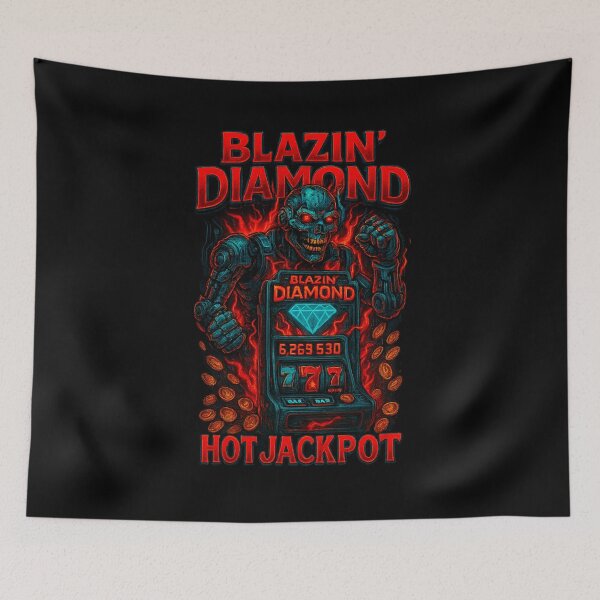 Artikelvorschau, Blazin’ Diamond Hot Jackpot T-Shirt entworfen und verkauft von Thaivi Design.