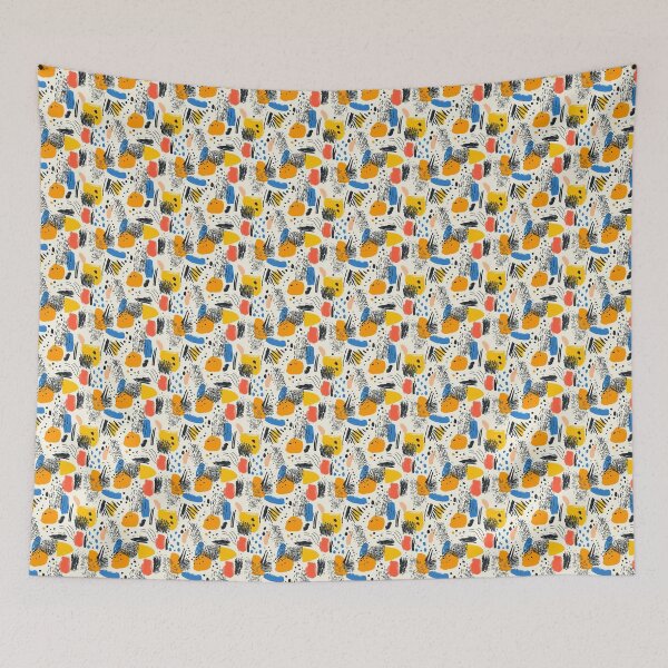 Item preview, Minimalist Doodles Vibrant Colors Abstract Art designed and sold by MidArtForge.