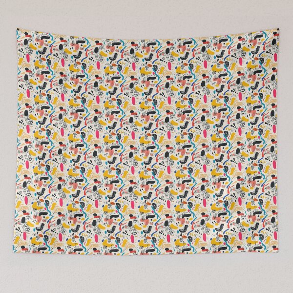Item preview, Minimalist Doodles Vibrant Colors Abstract Art designed and sold by MidArtForge.