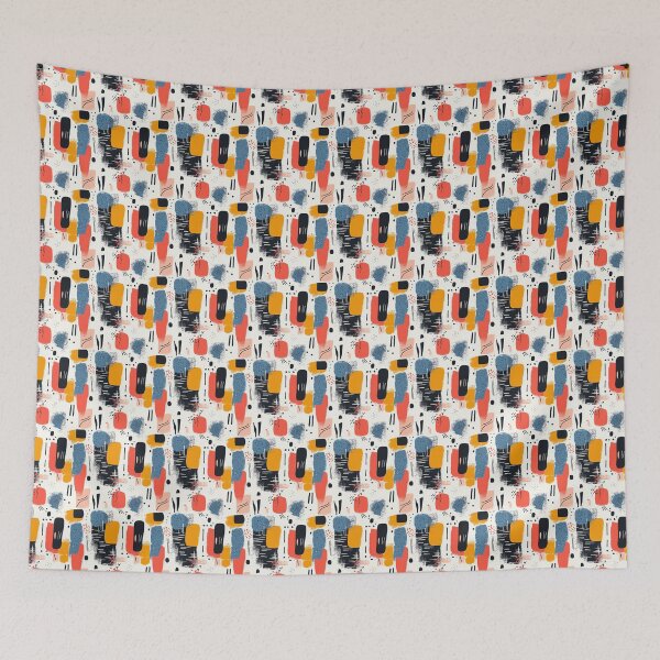 Item preview, Minimalist Doodles Vibrant Colors Abstract Art designed and sold by MidArtForge.