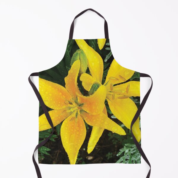 Item preview, Beautiful Bloom Yellow Spring Lilies in the Rain Photo designed and sold by Here's To Endless Possibilities.