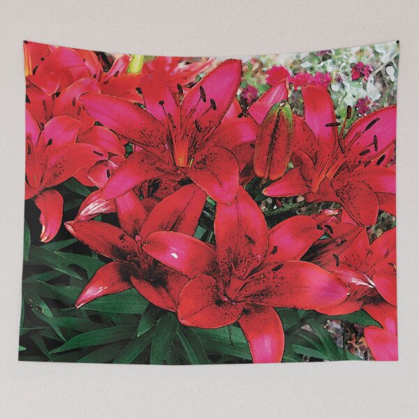 Item preview, Lovely Red Lilies Full Bloom Water Color V2 designed and sold by Here's To Endless Possibilities.