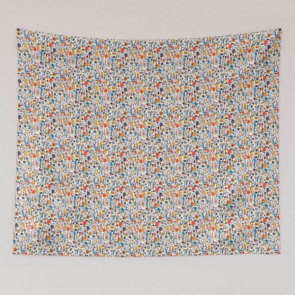 Item preview, Minimalist Doodles Vibrant Colors Abstract Art designed and sold by MidArtForge.