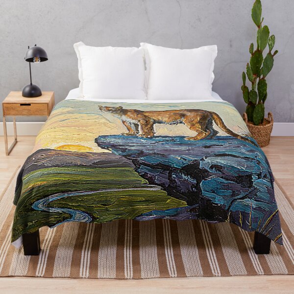 Item preview, Cougar on Rocky Outcrop at Sunset designed and sold by AnimalAirtistry.