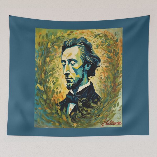 Item preview, "Chopin's Melodic Fusion: Stylized Portrait of Music and Nature" designed and sold by Artisticanvas.