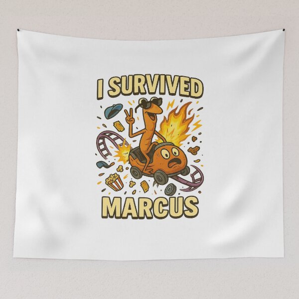 Item preview, I Survived Marcus Worm – VRChat Rollercoaster Disaster Meme designed and sold by Fandom Threads.