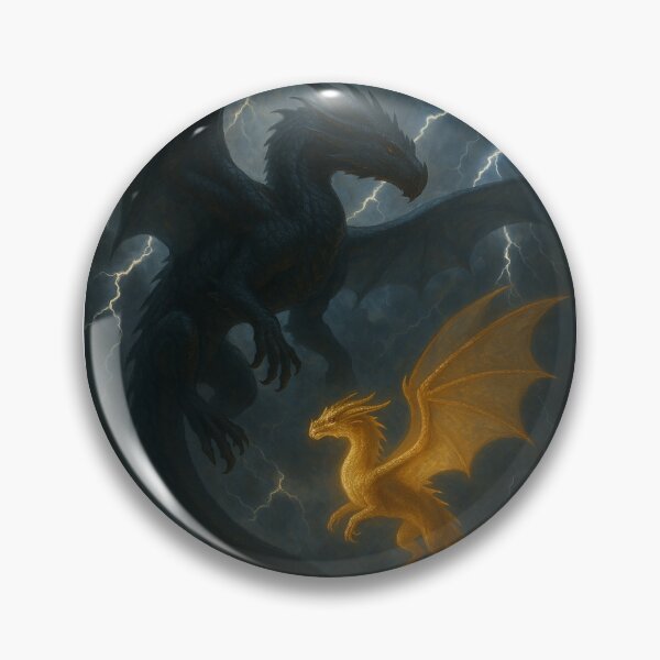 Item preview, Epic Storm Flight: Black and Gold Dragons designed and sold by PixeInk.