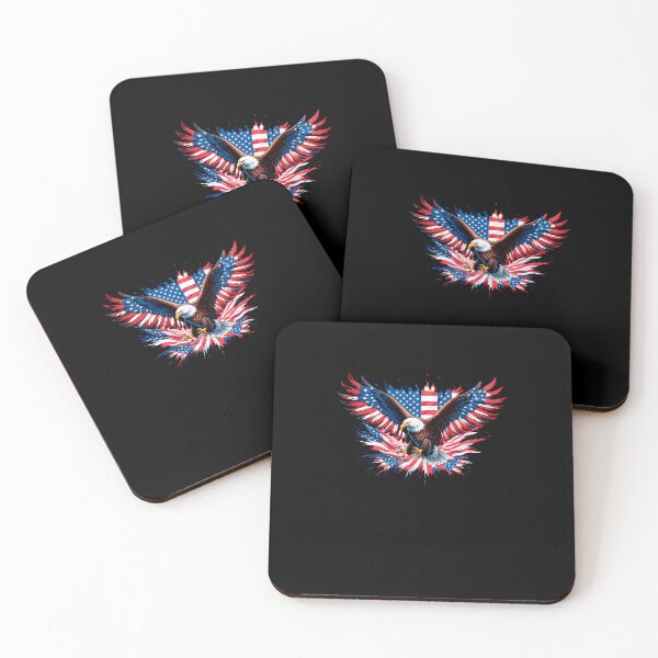 Item preview, American Flag Bald Eagle Patriotic Eagle 4th of July USA  designed and sold by facegm.