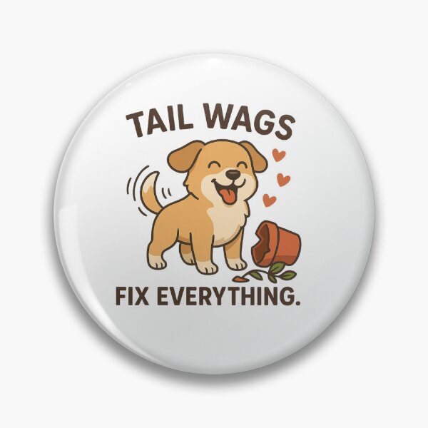 Item preview, Tail Wags Fix Everything – Cute Dog Cartoon Design designed and sold by ClearSkyThreadz.