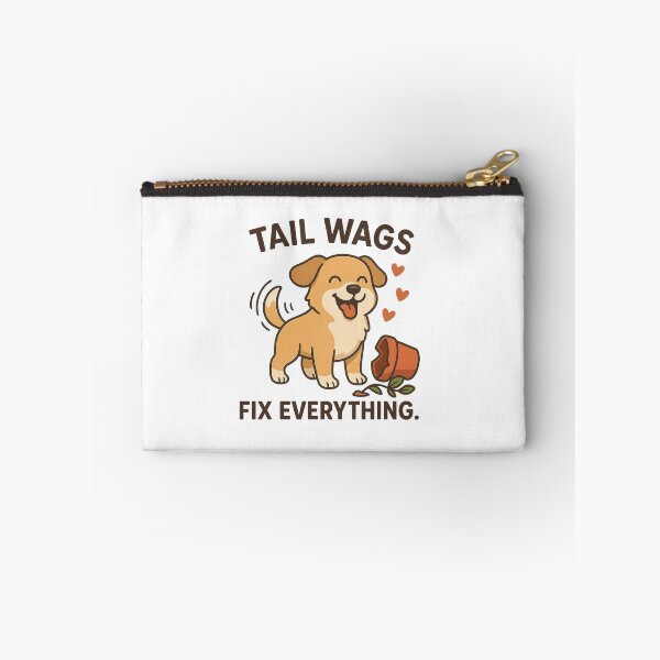 Item preview, Tail Wags Fix Everything – Cute Dog Cartoon Design designed and sold by ClearSkyThreadz.