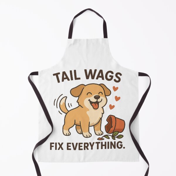 Item preview, Tail Wags Fix Everything – Cute Dog Cartoon Design designed and sold by ClearSkyThreadz.