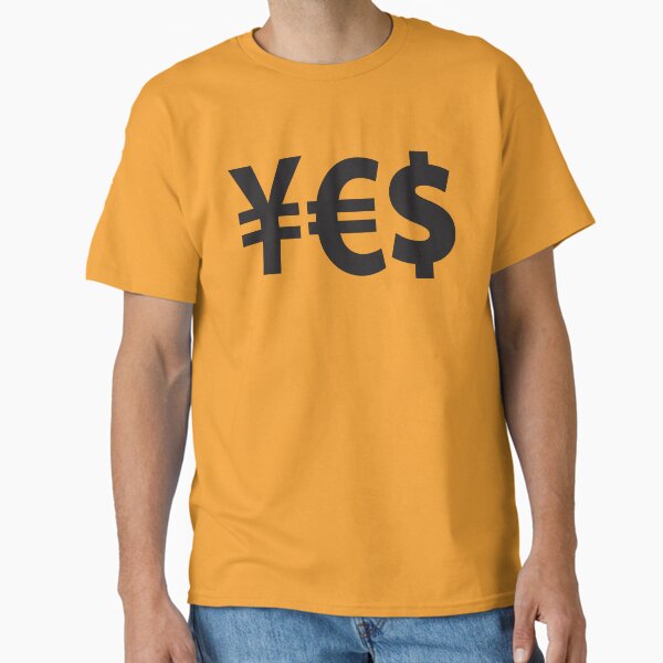 Aperçu de l'œuvre OUI Yen Euro Dollar signes créée et vendue par ASKEW GRAPHICS.