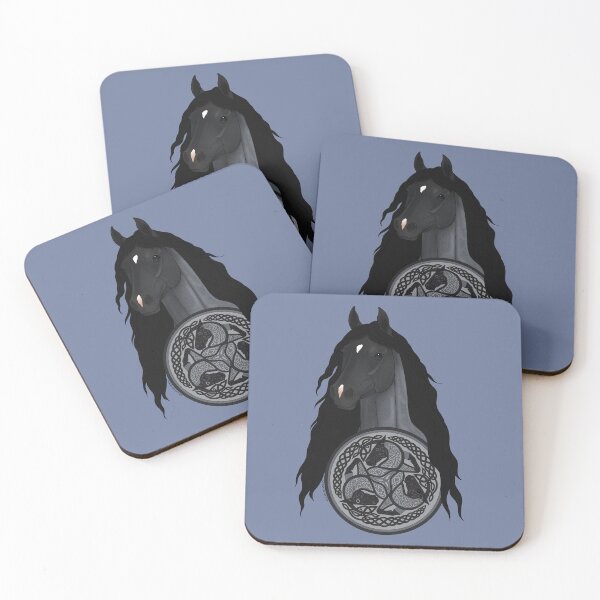 Item preview, Blue Roan Horse with Celtic Horse Knotwork designed and sold by DappledMoon.
