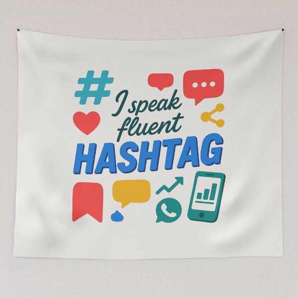 Item preview, I Speak Fluent Hashtag – Funny Social Media Manager Gift Design designed and sold by WorkBuddyGifts.