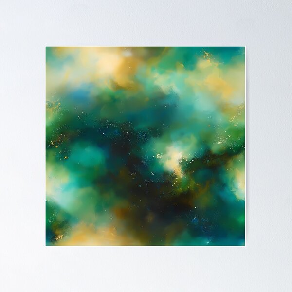 Item preview, Green Painting Abstract  designed and sold by ColorFlowArt.