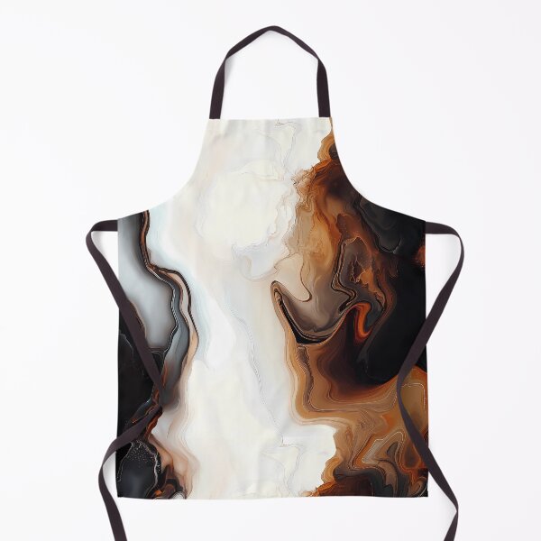 Item preview, Brown and White Abstract Fluid art designed and sold by ColorFlowArt.