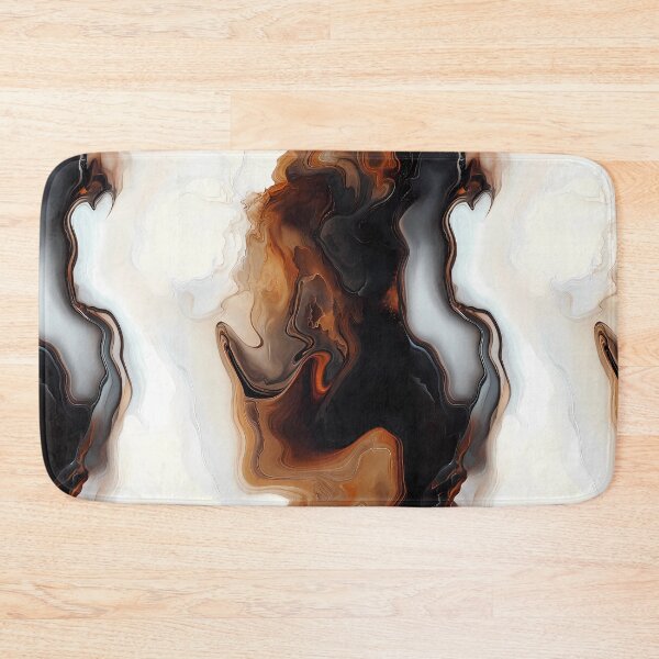 Item preview, Brown and White Abstract Fluid art designed and sold by ColorFlowArt.