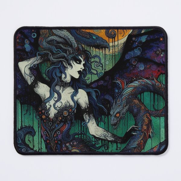 Item preview, Abstract Serpent Lady Art designed and sold by TheDarkWardrobe.