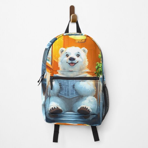 Item preview, Animal Toilet Cheerful Polar Bear Reading Newspaper Bright Cozy Bathroom Corner designed and sold by kludtmiessek.